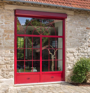 swing French door / aluminum / double-glazed / thermally-insulated