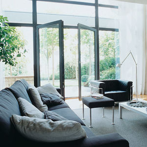 swing French door / aluminum / double-glazed / thermally-insulated