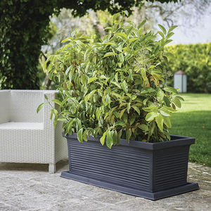 polyethylene planter / rectangular / traditional