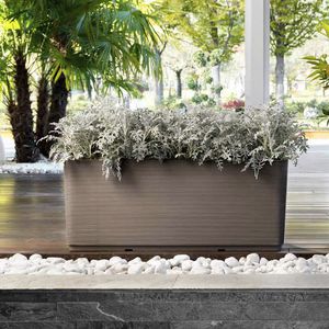 plastic planter / rectangular / contemporary / for public spaces