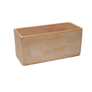 clay planter / terracotta / rectangular / contemporary