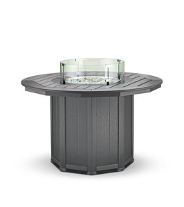 contemporary table / recycled plastic / round / garden