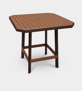 traditional high bar table / recycled plastic / square / outdoor