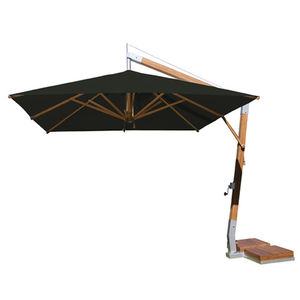 offset patio umbrella / commercial / stainless steel / bamboo