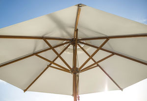 commercial patio umbrella / stainless steel / bamboo / wind-resistant
