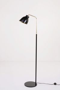 floor-standing lamp / contemporary / steel / brass