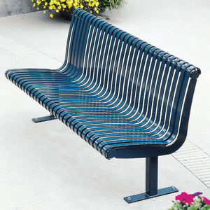 public bench / traditional / steel / cast iron