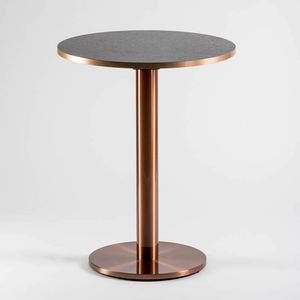 powder-coated steel table base / brushed stainless steel / polished stainless steel / contemporary