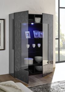 contemporary china cabinet / lacquered wood