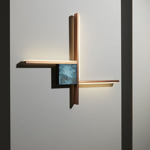 contemporary wall light / brass / nickel / copper