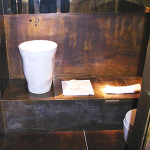 countertop washbasin / round / ceramic / contemporary