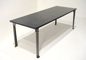 contemporary table / ceramic / porcelain stoneware / rectangular