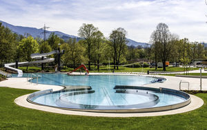 in-ground swimming pool / stainless steel / self-supporting / commercial