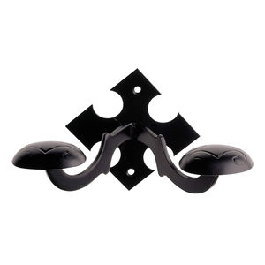traditional coat hook / iron / double / painted