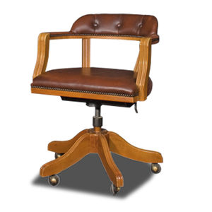 classic office chair / on casters / star base / with armrests