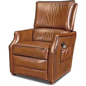 traditional armchair / leather / reclining / high-back