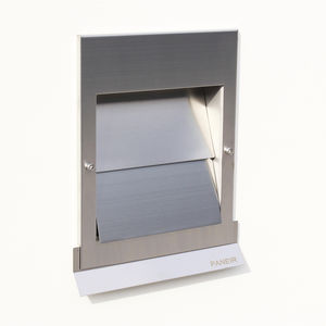 stainless steel ventilation grill / rectangular / for air supply and exhaust / white