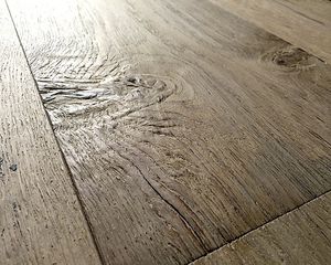 engineered parquet floor / glued / oak / antique
