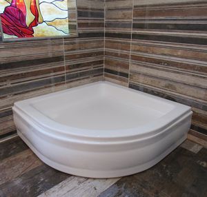 corner shower base / acrylic / non-slip