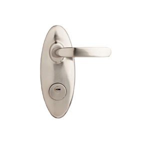 door handle / metal / contemporary / with lock