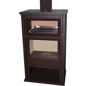 wood heating stove / classic / steel