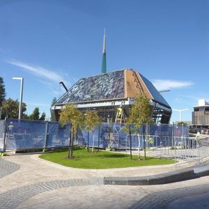 glass cladding / printed / panel / translucent