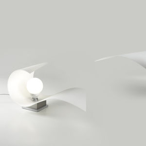 table lamp / original design / curved glass / halogen