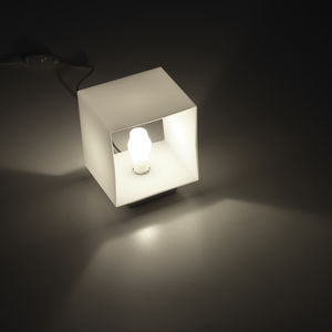 table lamp / contemporary / metal / blown glass