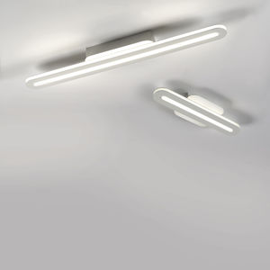 contemporary ceiling light / linear / painted metal / polycarbonate