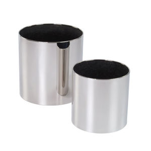 stainless steel planter / round / contemporary / commercial