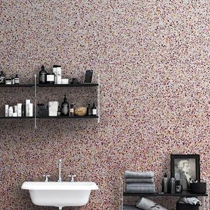 contemporary wallpaper / nonwoven fabric / patterned / blue