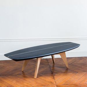 contemporary coffee table / beech / epoxy / white