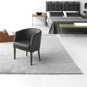 contemporary armchair / fabric / beech / pine