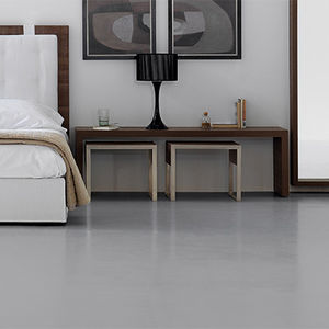 contemporary side table / wooden / steel / round
