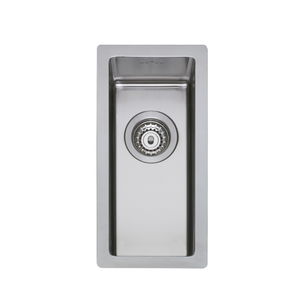 single-bowl kitchen sink / stainless steel / deep