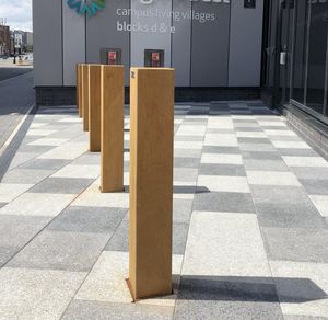security bollard / mild steel / hardwood / removable