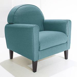 contemporary armchair / fabric / beech / brown