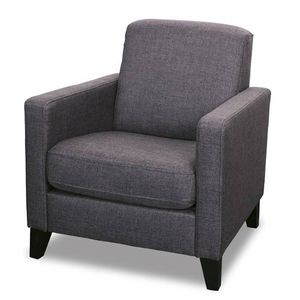 contemporary armchair / fabric / beech / gray