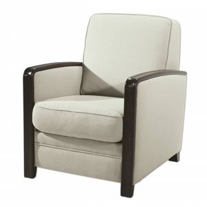 contemporary armchair / fabric / beech / white
