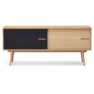 contemporary sideboard / oak / walnut / black