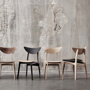 contemporary dining chair / upholstered / fabric / leather