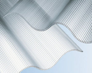 polycarbonate roofing sheet / cellular / translucent / corrugated