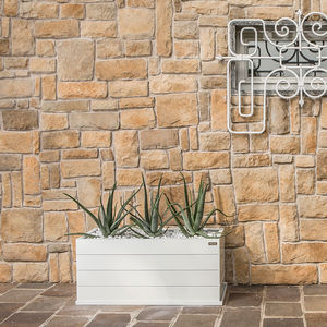 aluminum planter / concrete / rectangular / custom