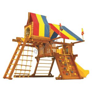 playground play structure / wooden / modular