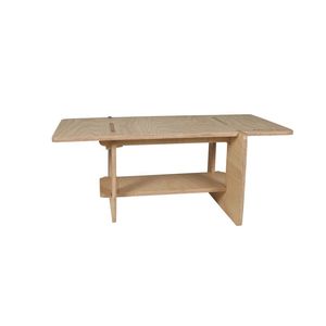 contemporary coffee table / varnished wood / rectangular / outdoor