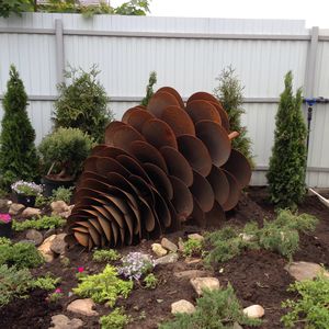 COR-TEN® steel sculpture / outdoor / for public spaces