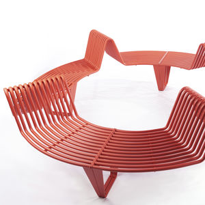 public bench / original design / painted metal