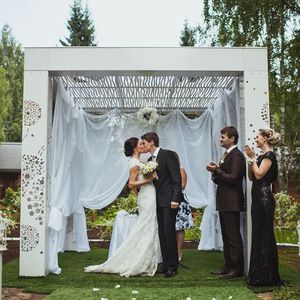 steel gazebo / fabric roof