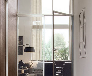 interior door / swing / aluminum / glazed