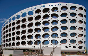 composite cladding / aluminum / perforated / panel